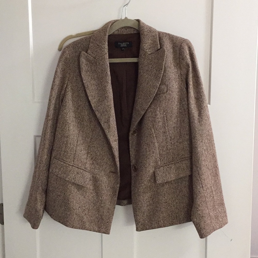 Talbots tweed blazer